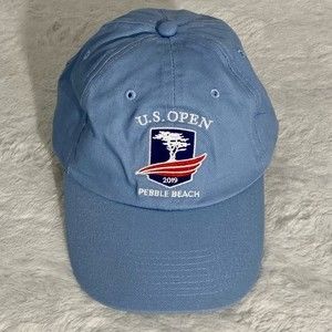 USGA US Open Golf Cap Pebble Beach 2019 Light Blue Adjustable Cotton Hat